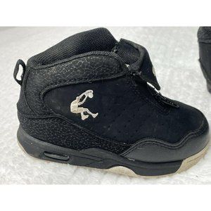 SHAQ Black Zip Up High Top Basketball Shoes 8 Tots